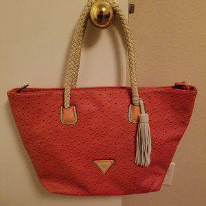 Guess tote bag faux ostrich